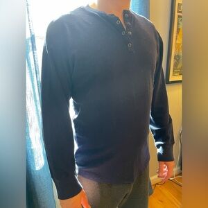 Izod Men's Dark Long Sleeve Henley